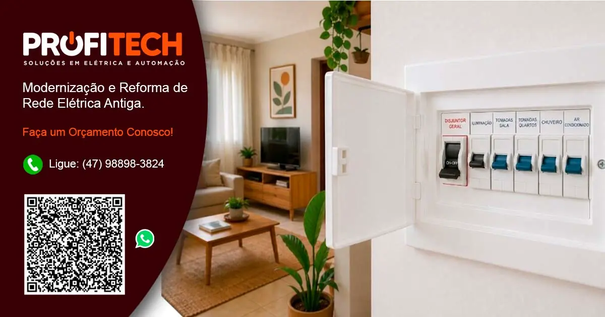 Reforma de Rede Elétrica em Blumenau e Região. - ProfiTech Soluções em Elétrica e Automação.