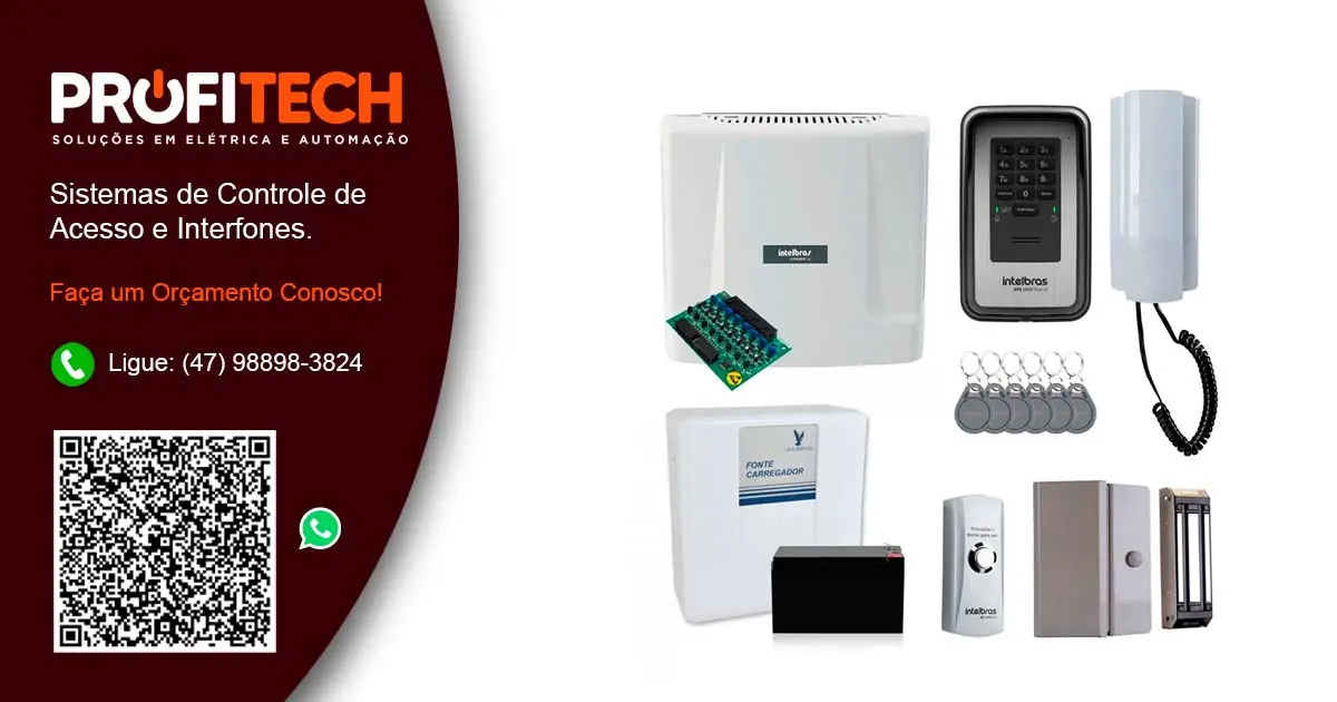 Sistemas de Controle de Acesso e Interfones em Blumenau e Região. - ProfiTech Soluções em Elétrica e Automação.